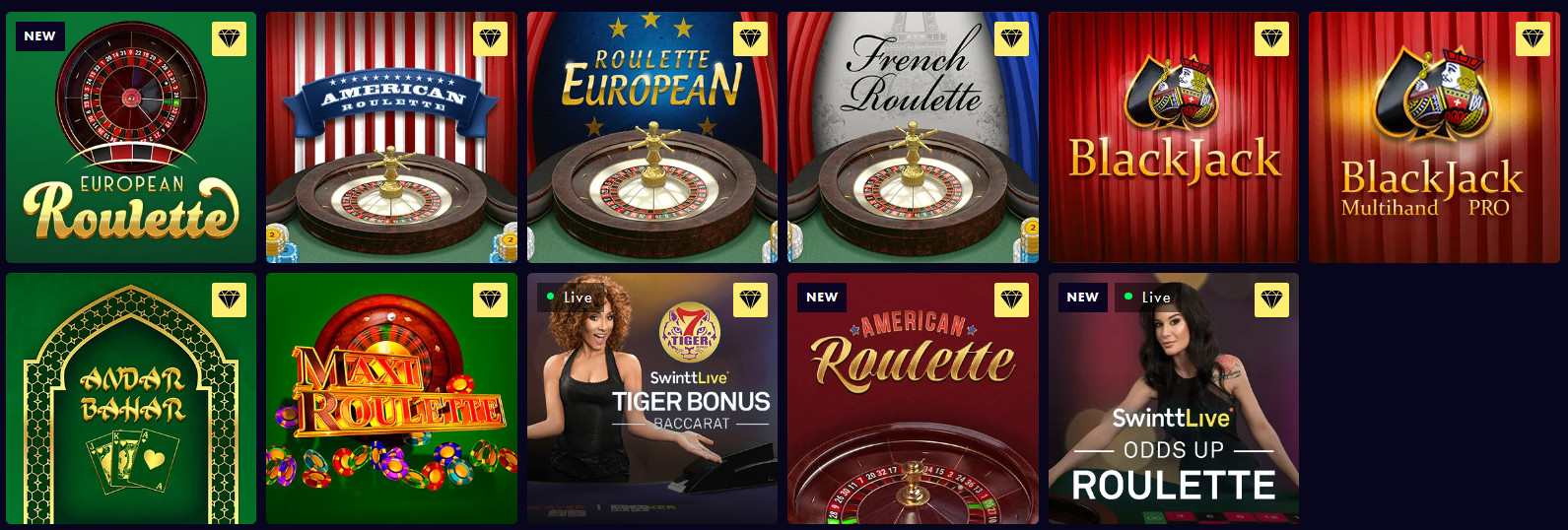 Table Games Section at Millionaria Casino