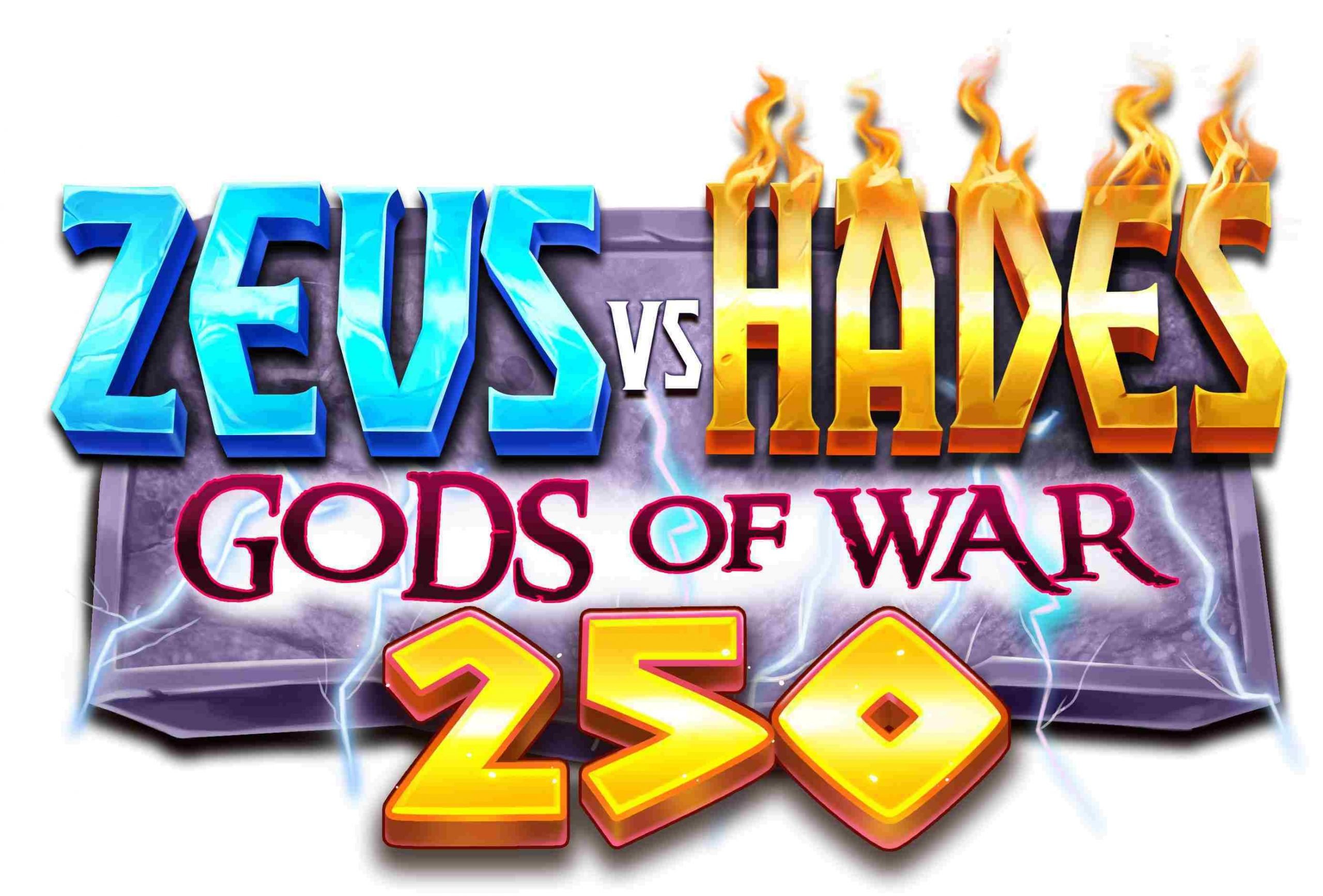 Zeus vs hades - Gods of War 250 veckoturnering slot logo