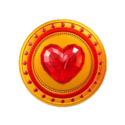 Symbol Coin with the Heart PIN WIN