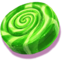 Symbol Green candy on stick