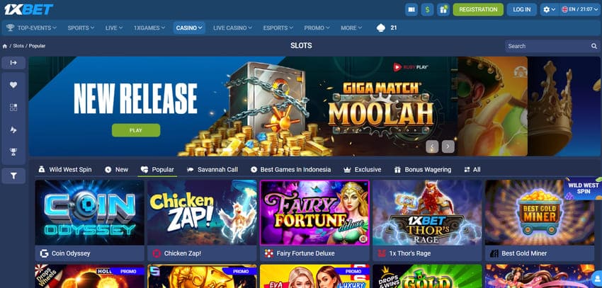 Lobby 1xBet Casino