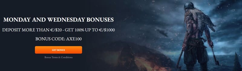 Monday and Wednesday Reload Bonuses
