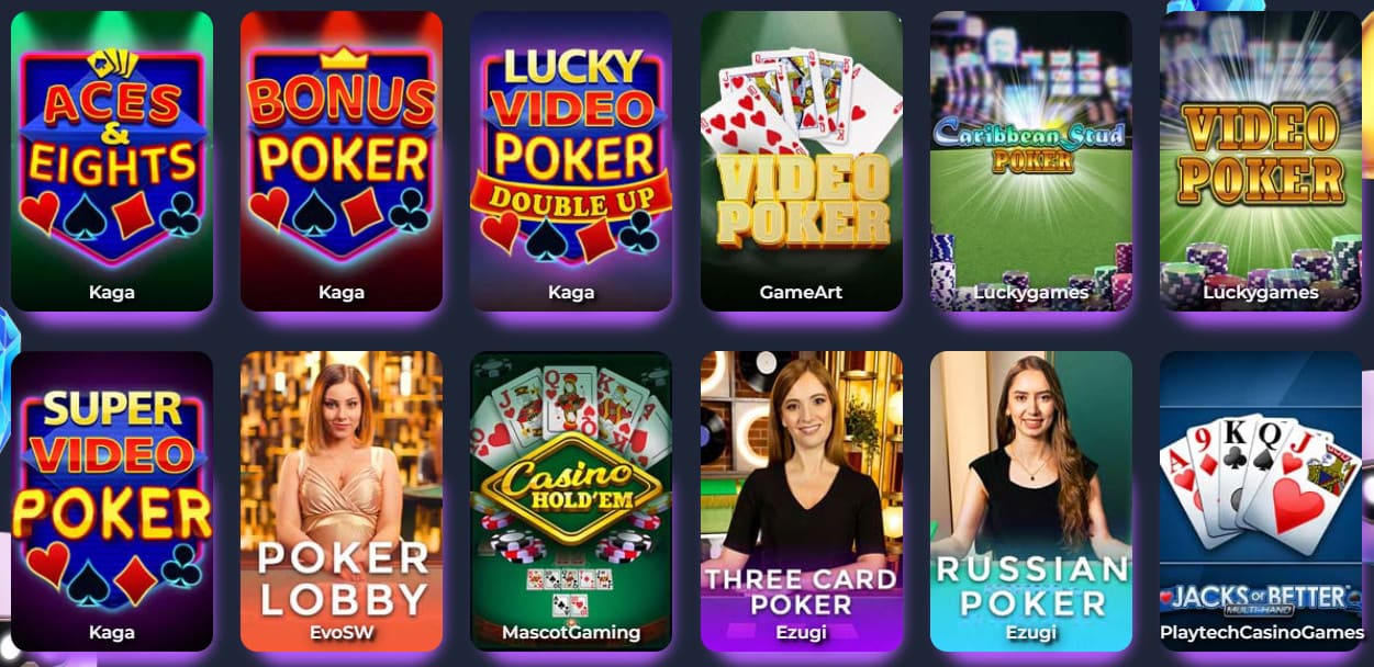 Bet It All Casino - Video Poker Section