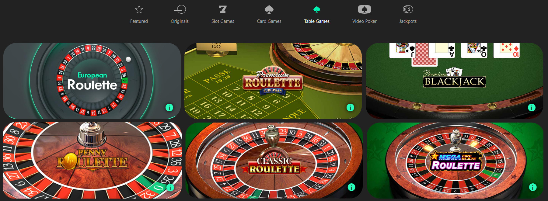 Table Games at Bet365 Casino