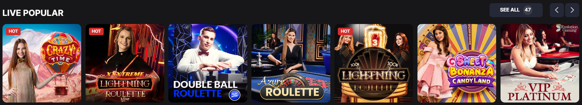 Live Games Section at Betsofa Casino