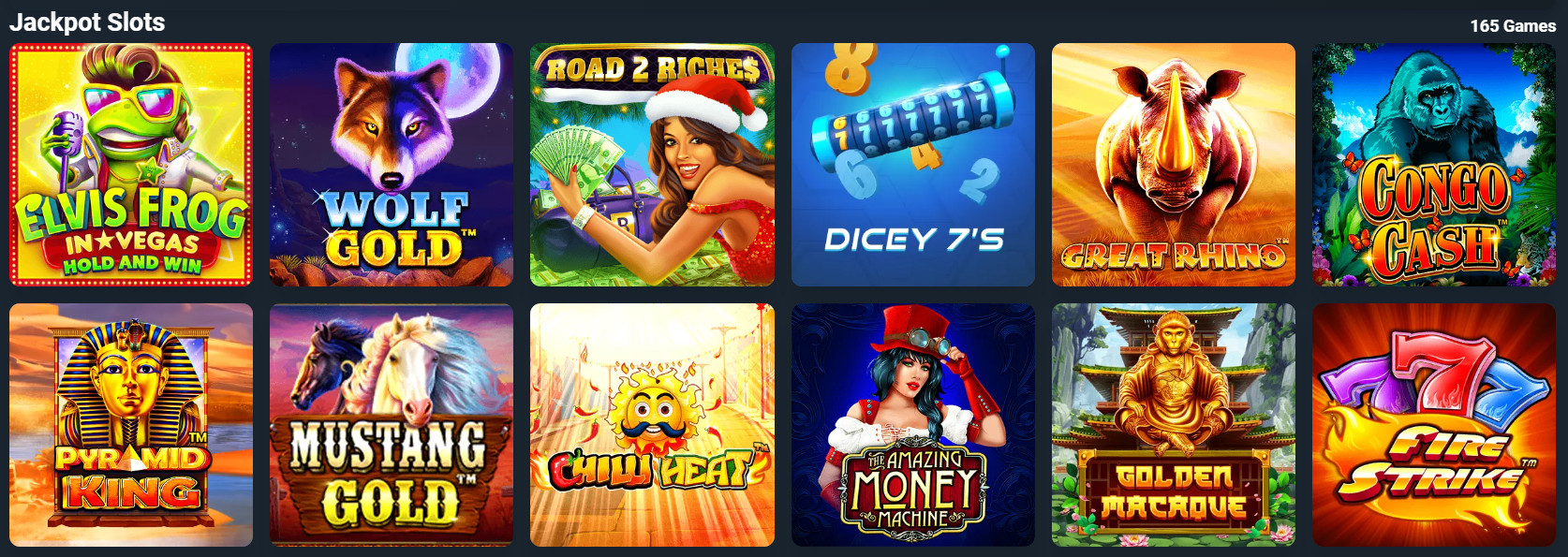 Jackpot Games Section at Bitsler Casino