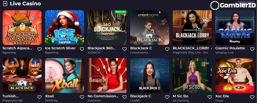 Live Casino Section at Brazil777 Casino