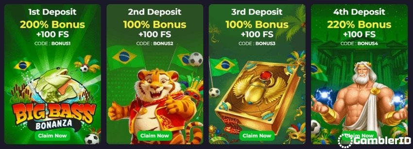 Brazil777 Casino Welcome Bonus Package