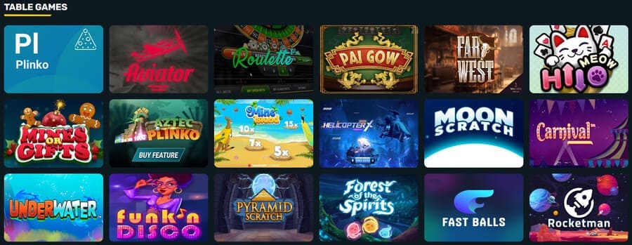 Table Games Section at Campeonbet Casino