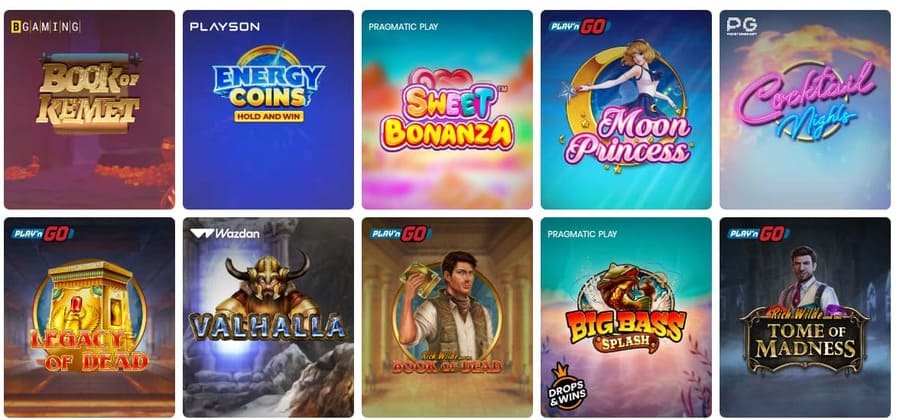 Slots Section Screenshot