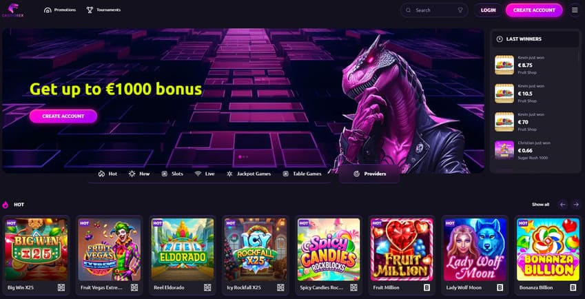 CasinoRex Lobby