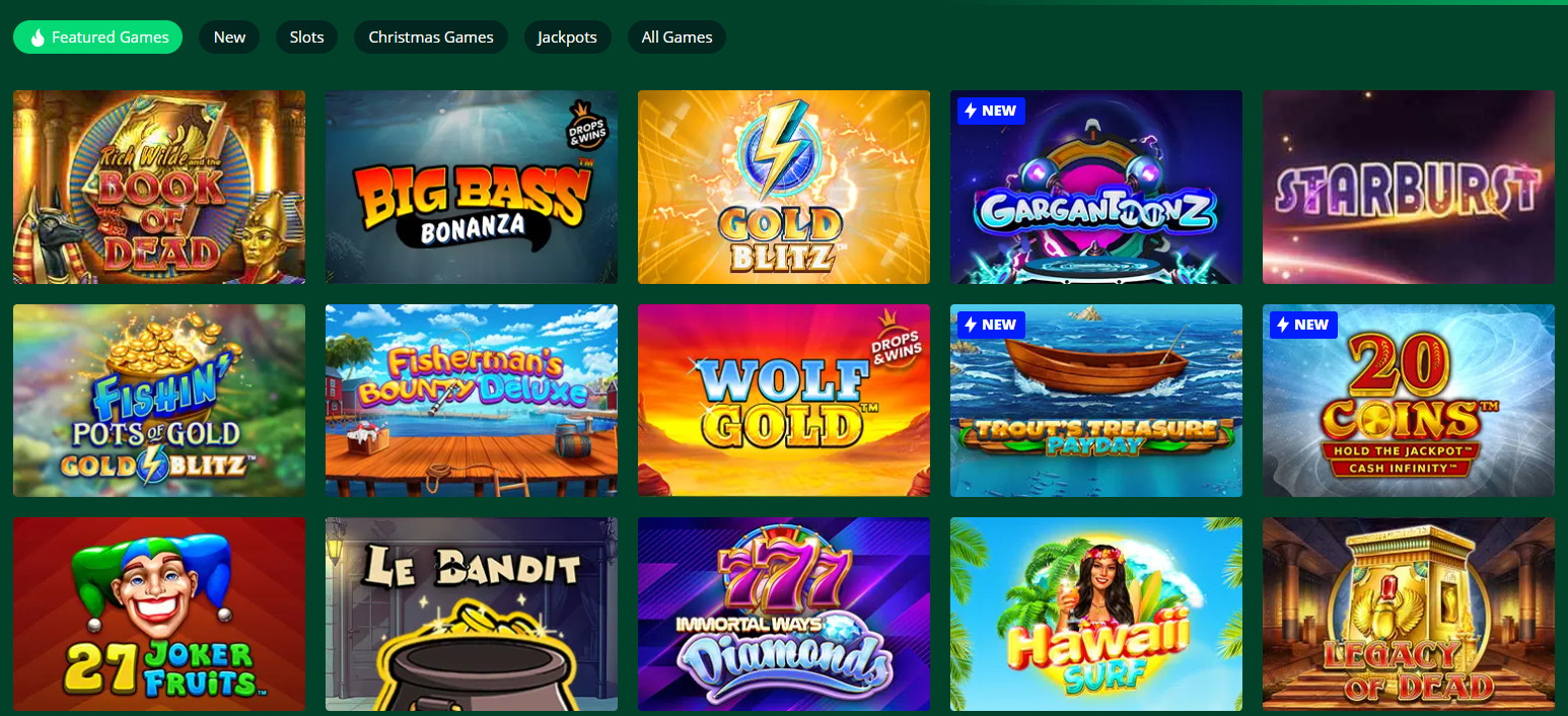 Slots Section at GreenPlay Casino