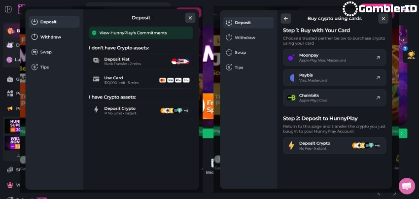 HunnyPlay Casino Deposit Guide