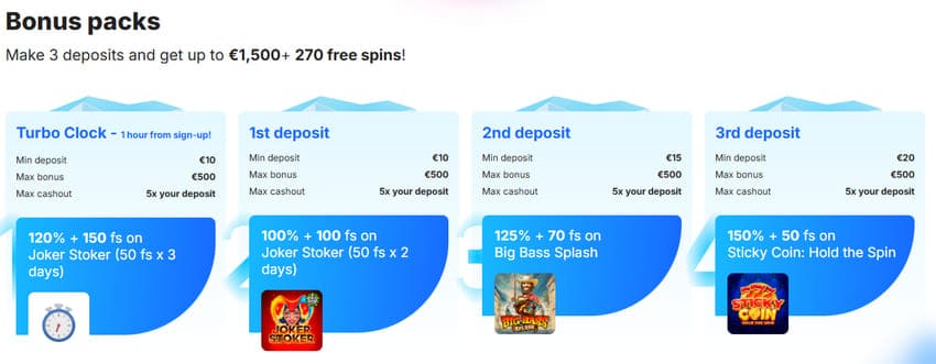 Welcome Bonus Pack Ice Casino
