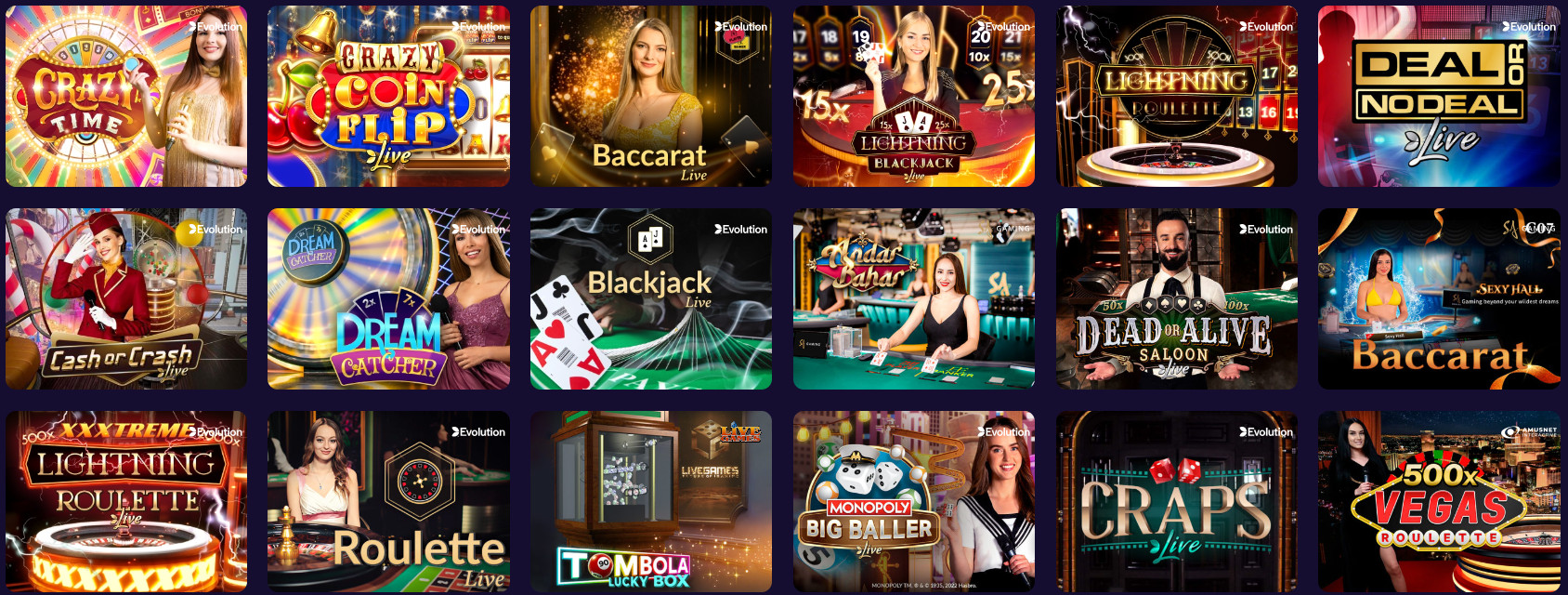 Live Casino Section at iWild Casino