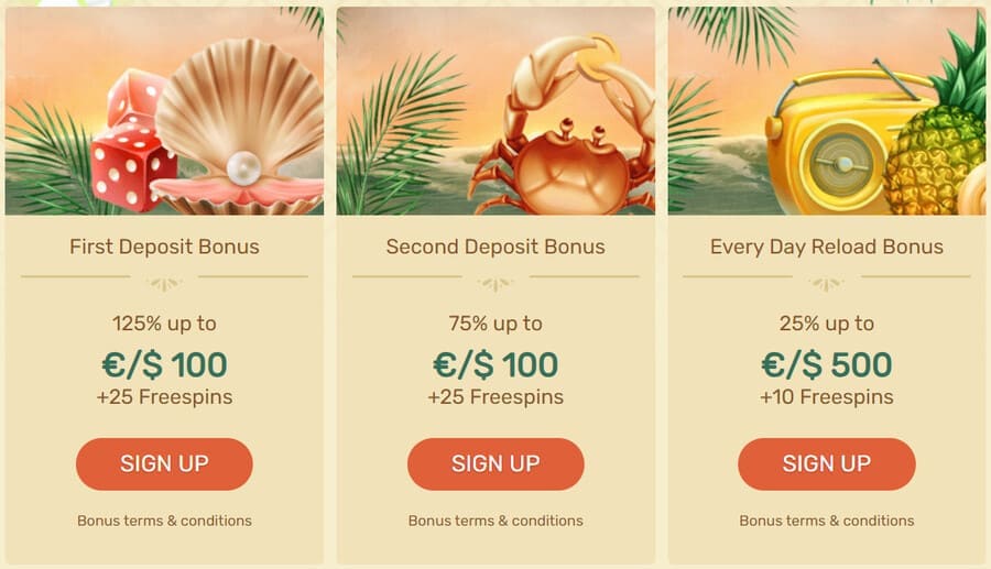 Promotions at Paradise Casino