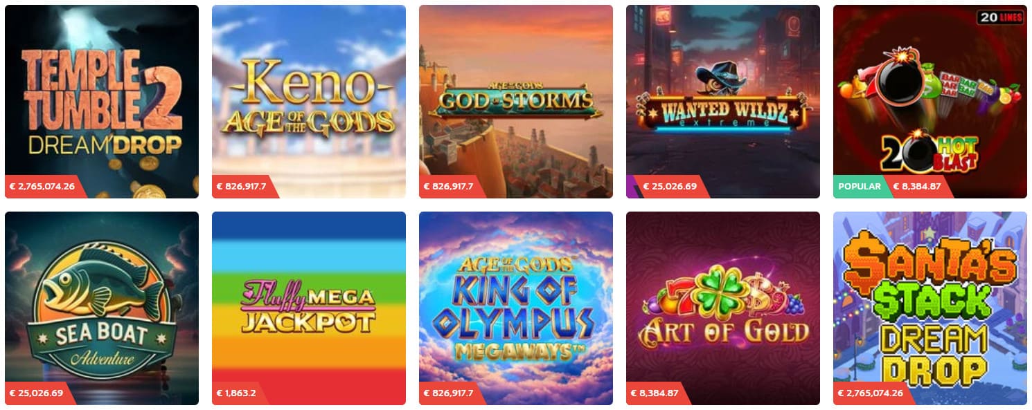 PlayOJO Casino - Other Games Section