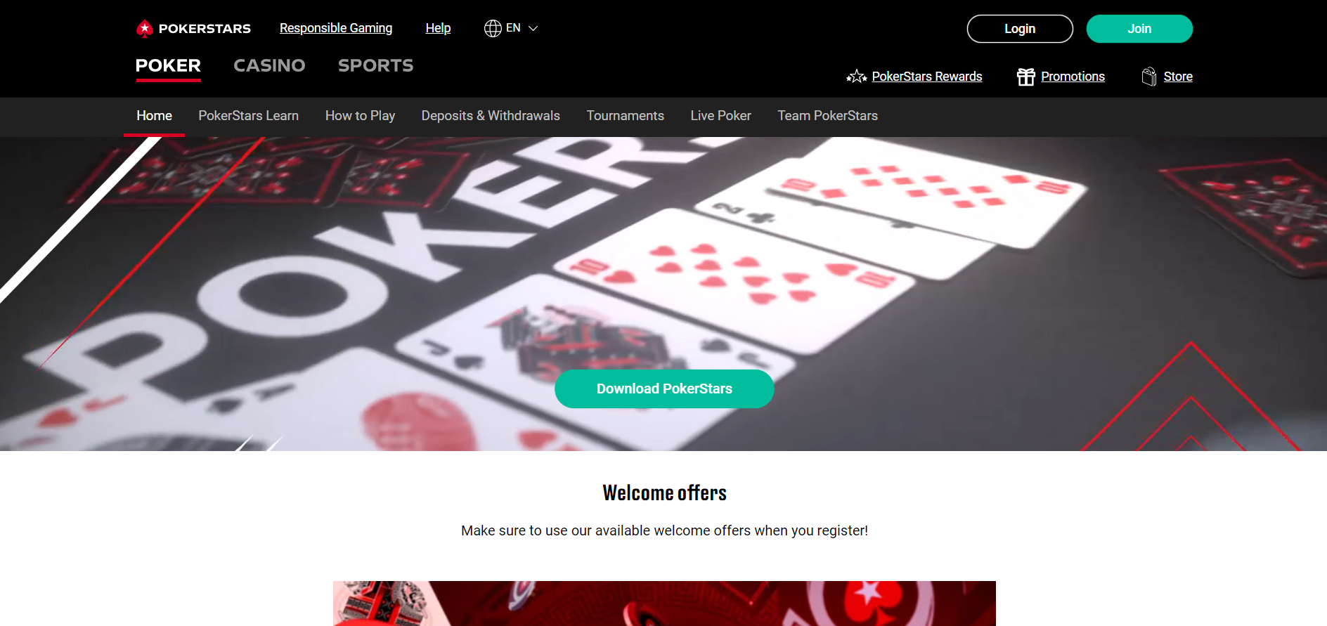 PokerStars Casino Lobby