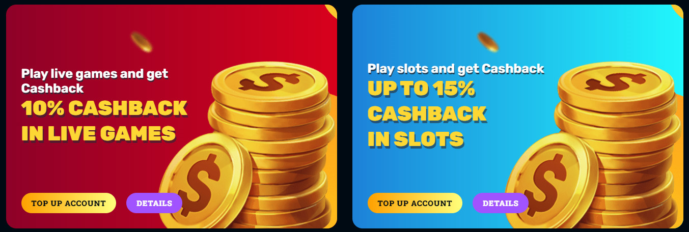 Cashback Bonus at RocketPlay Casino