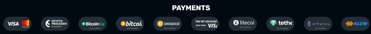 Payment Methods at RocketPlay Casino