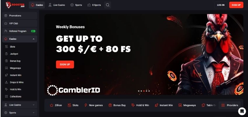 Lobby Rooster Bet Casino