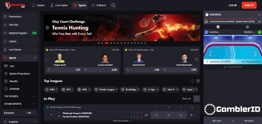 Lobby Sports Betting and eSports Section