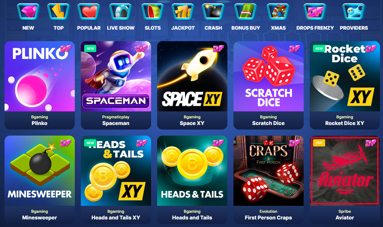 Special Games Section at Slot Wolf Casino