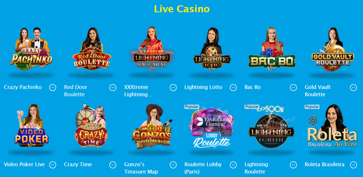 Live Games Section at Vera&John Casino