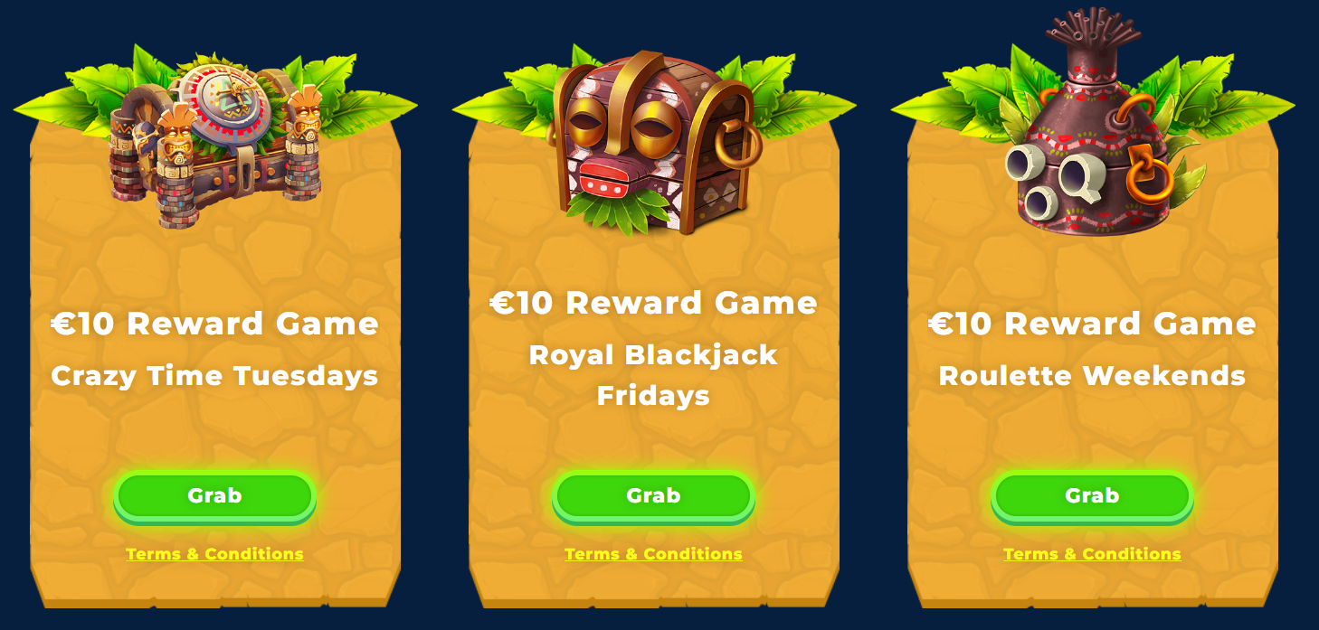 €10 Reward Game Bonuses