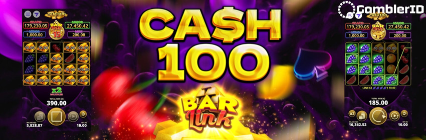 Cash 100 Bar Link Slot Banner
