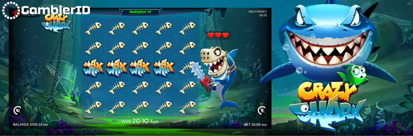 Crazy Shark - RTP 96.35% / High Volatility