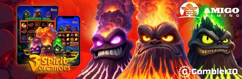 3 Spirit Volcanoes Slot Banner