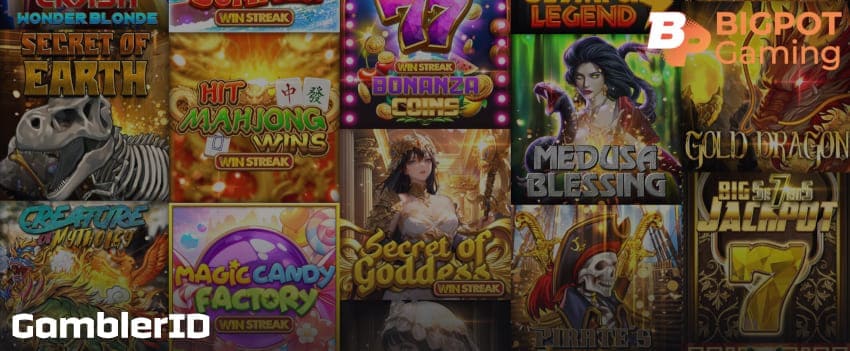  Bigpot Gaming's diverse slot library spans cultural themes and innovative mechanics