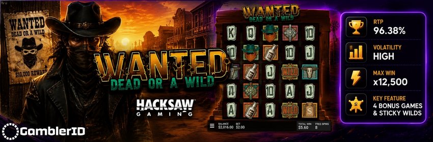 Wanted Dead or a Wild Slot Banner