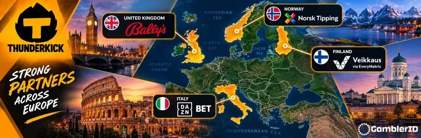 Thunderkick markets: Italy, the UK, Norway and Finland operator partners