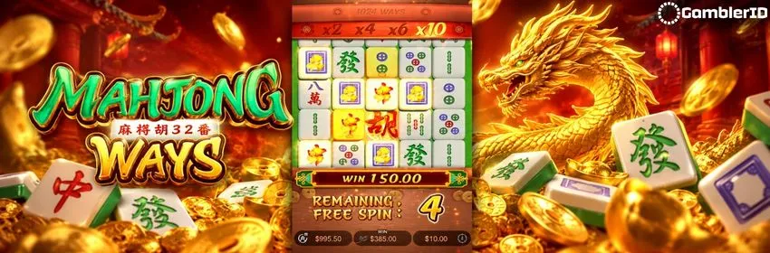 Mahjong Ways by PG Soft: golden tiles turn Wild and the free spins multiplier climbs to x10