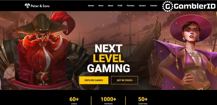 The lobby of the new Peter & Sons website