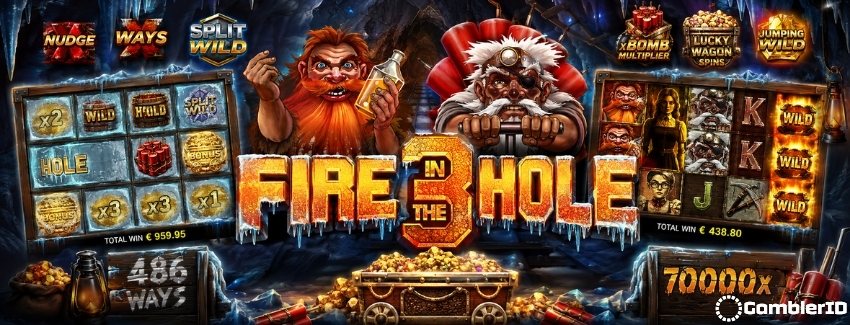Fire in the Hole 3 slot by Nolimit City featuring xBomb, xSplit and Lucky Wagon Spins bonus feature