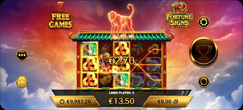 12 Fortune Signs - Free Games Bonus Round