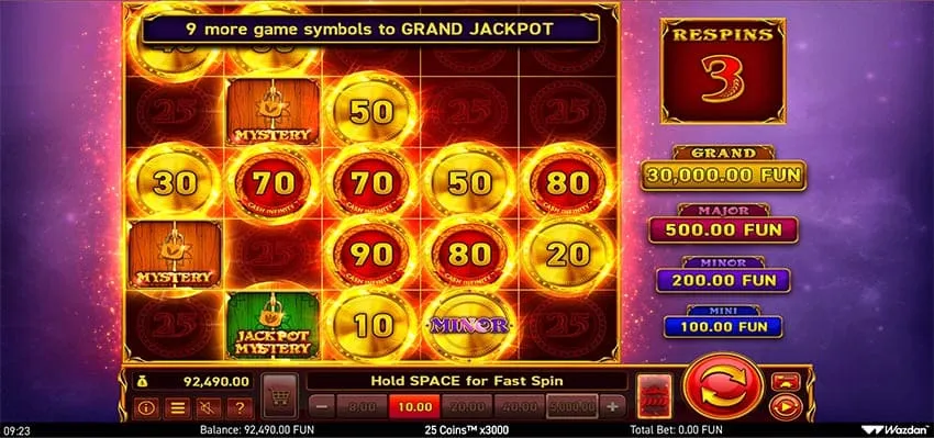 Every new symbol resets the counter to 3 respins.