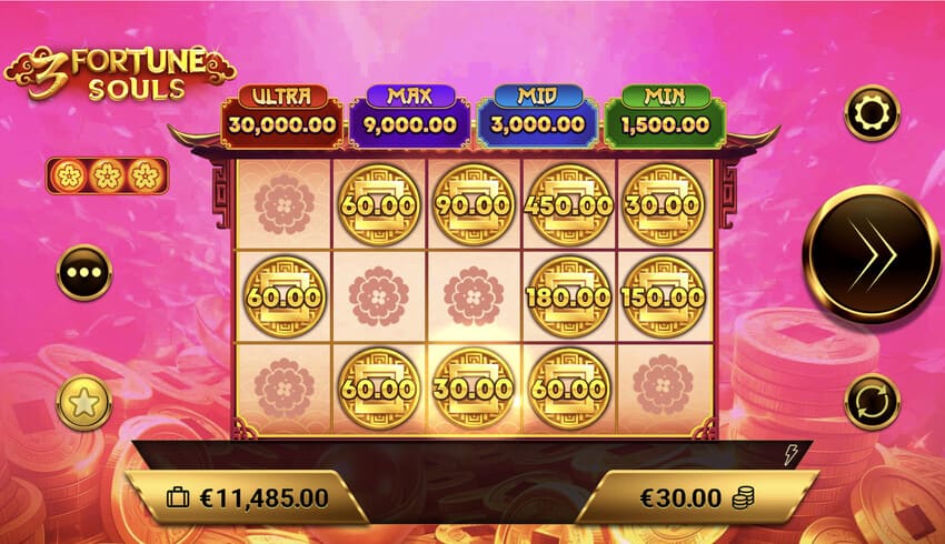 3 Fortune Souls - Pin Win Bonus
