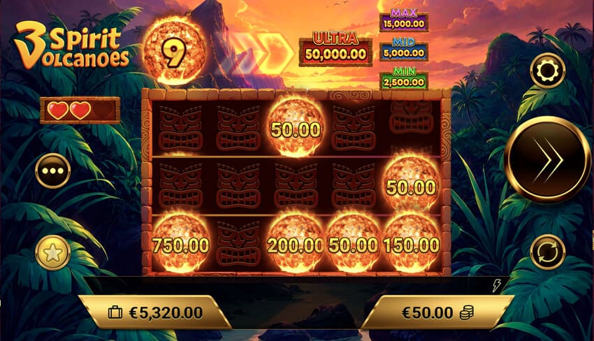 3 Spirit Volcanoes - Pin Win Bonus