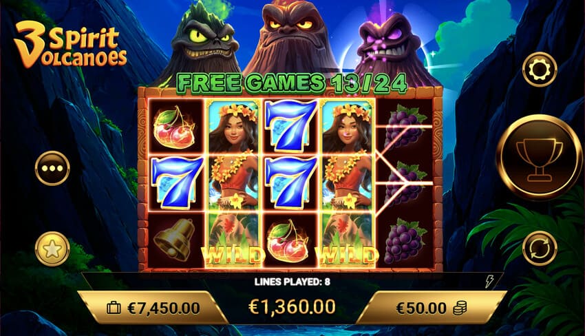 3 Spirit Volcanoes - Free Spins