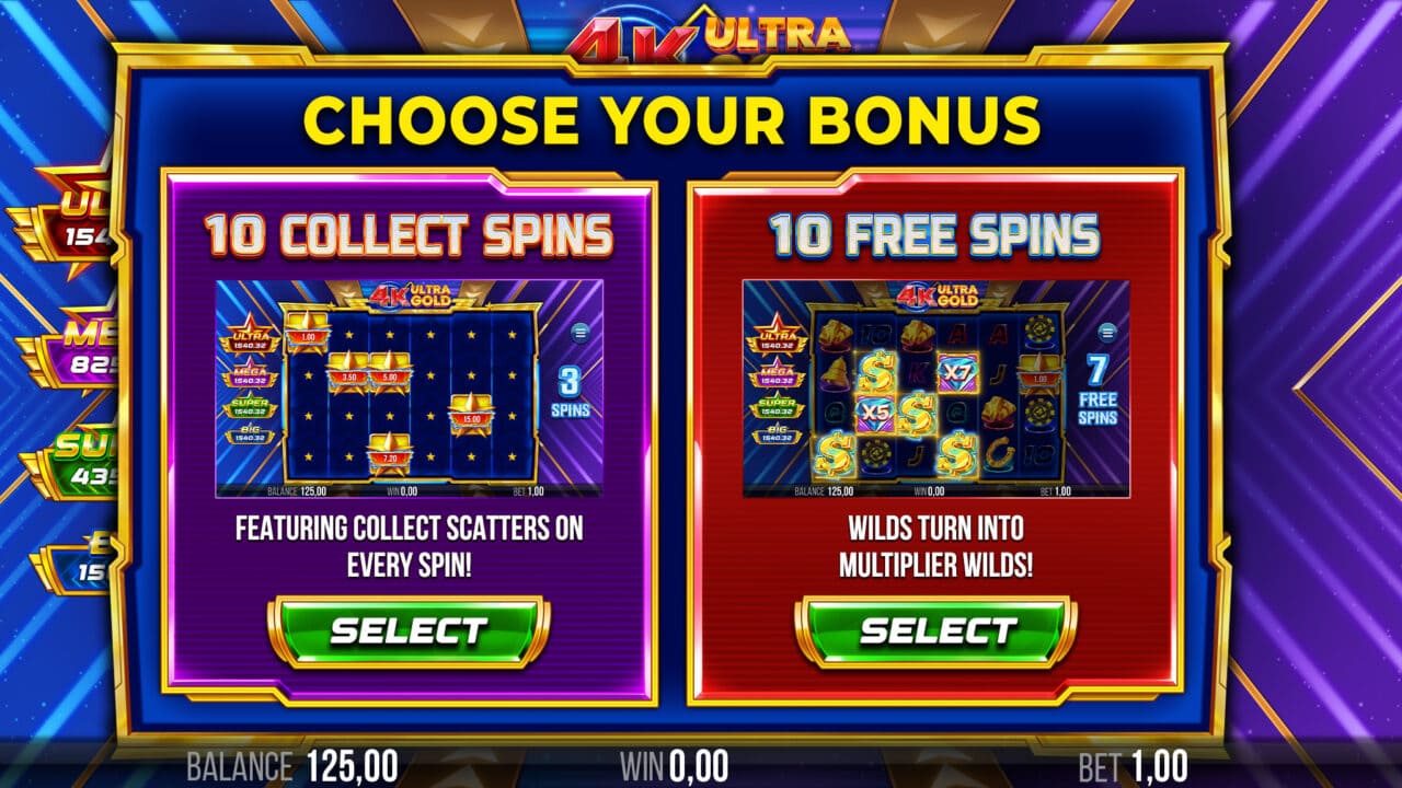 4K Ultra Gold Slot - Bonus Choice