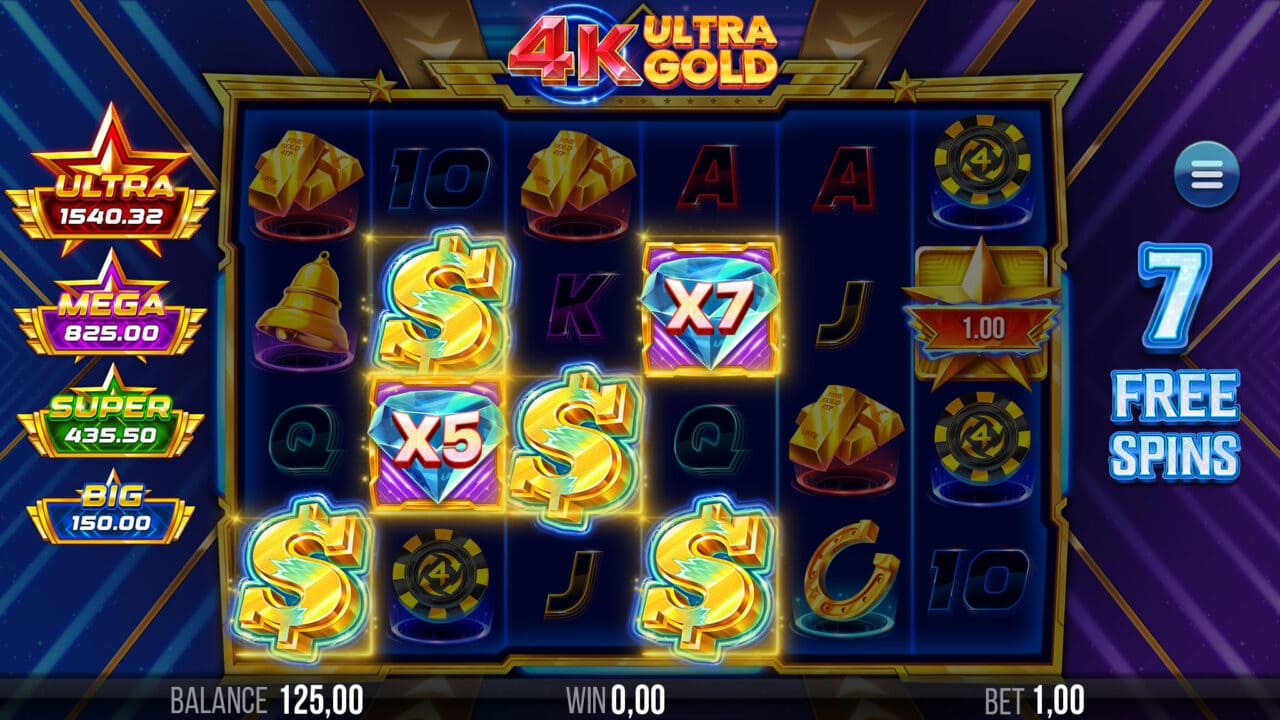 4K Ultra Gold Slot - Free Spins