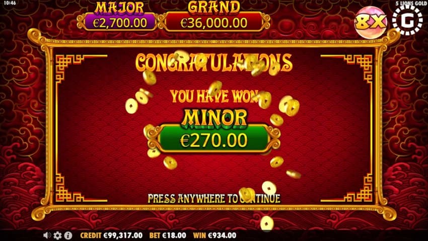 5 Lions Gold - Golden Reels Jackpot