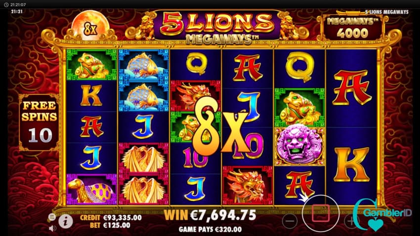 5 Lions Megaways - Free Spins