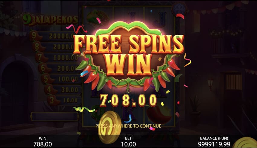 9 Jalapenos - Big Win