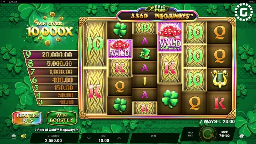 Free Demo of 9 Pots of Gold Megaways Slot