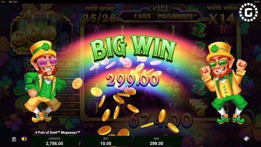 Big Win - 9 Pots of Gold Megaways Slot